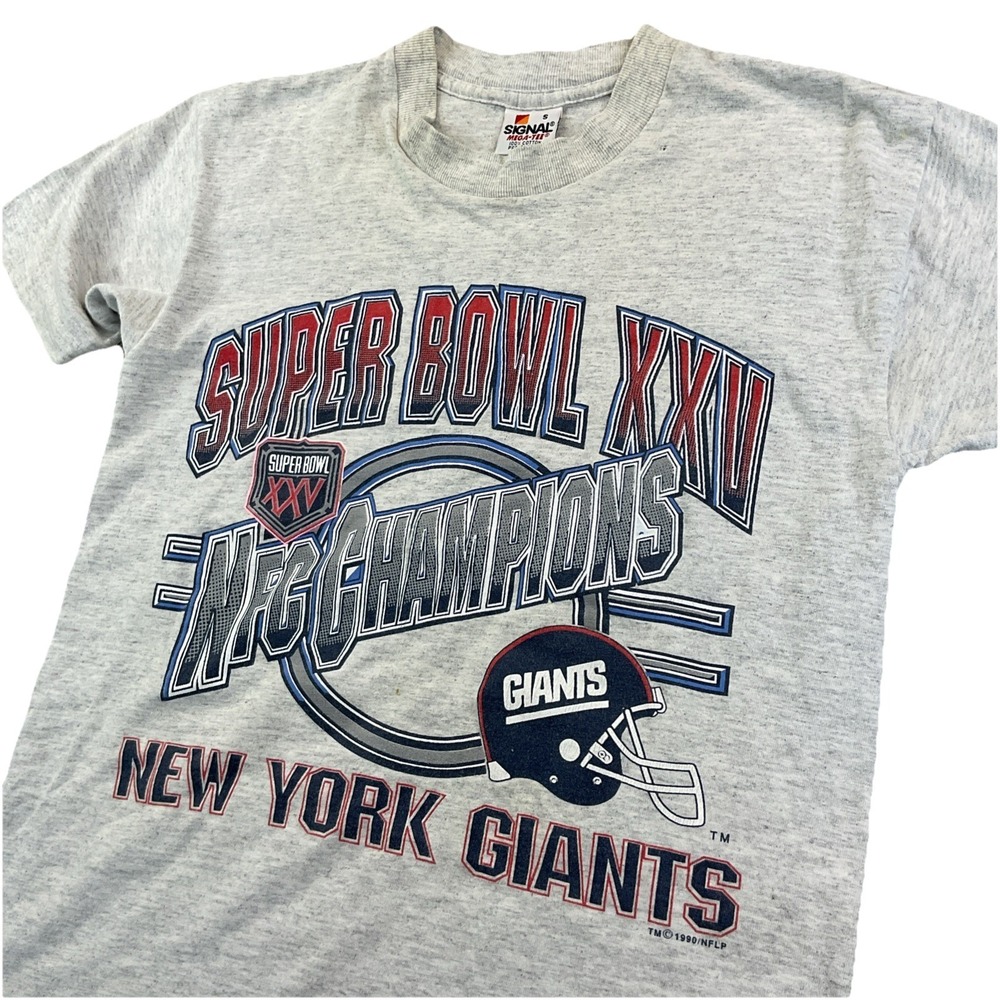 Vintage 1990s New York Giants T-Shirt Youth S Super Bowl XXV Champions NFL Tee